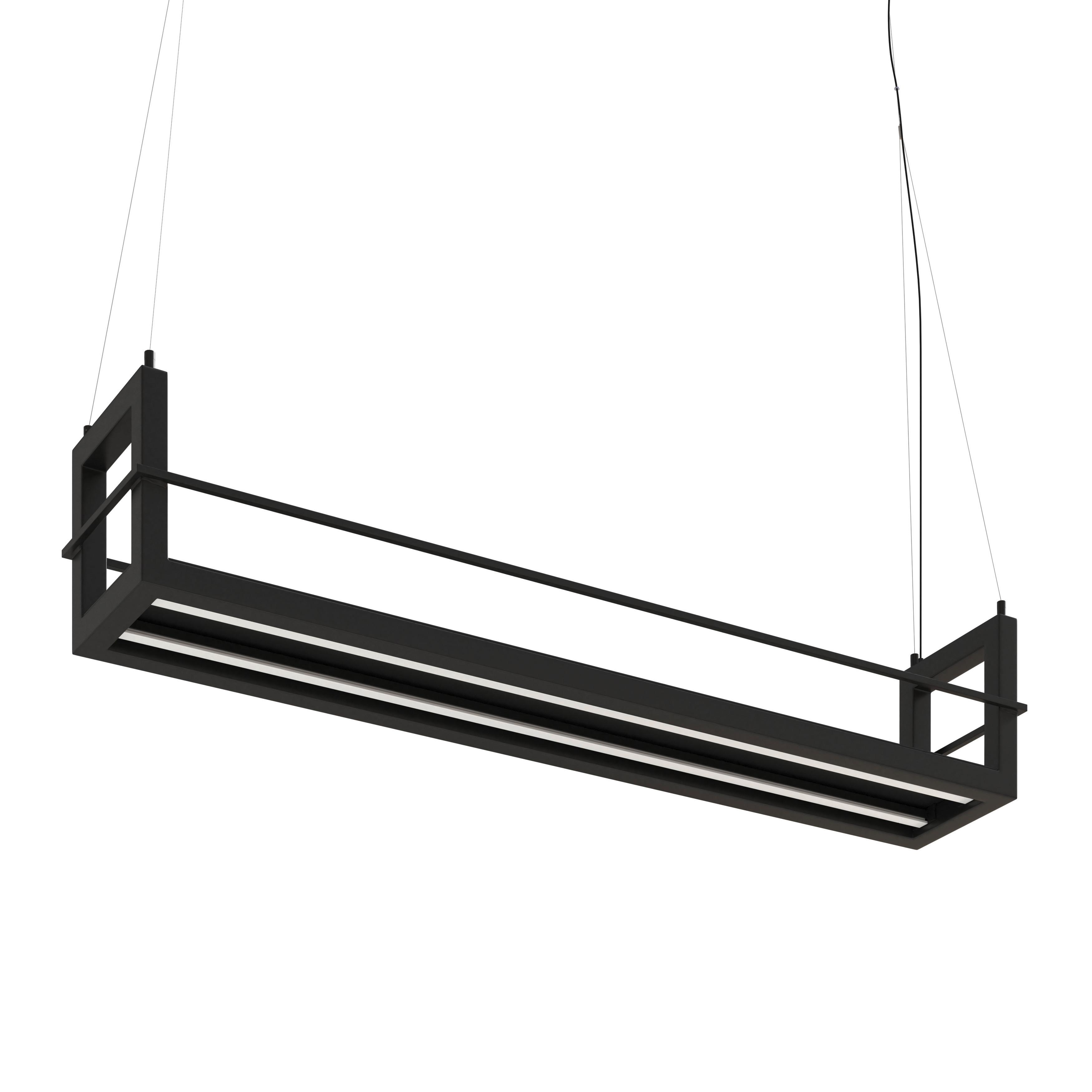 LAMPA WISZĄCA LED BURY *SBN* - czarny, Design, metal (118/22/150cm) - Novel