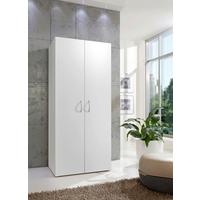 Večnamenska Omara Mrk, Bela - bela/barve aluminija, Konvencionalno, umetna masa/leseni material (80/185/40cm) - Mömax