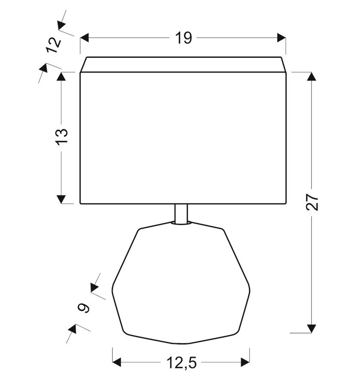 Svjetiljka Stolna 41-79923 - siva, Basics, kamen/tekstil (12/19/27cm)