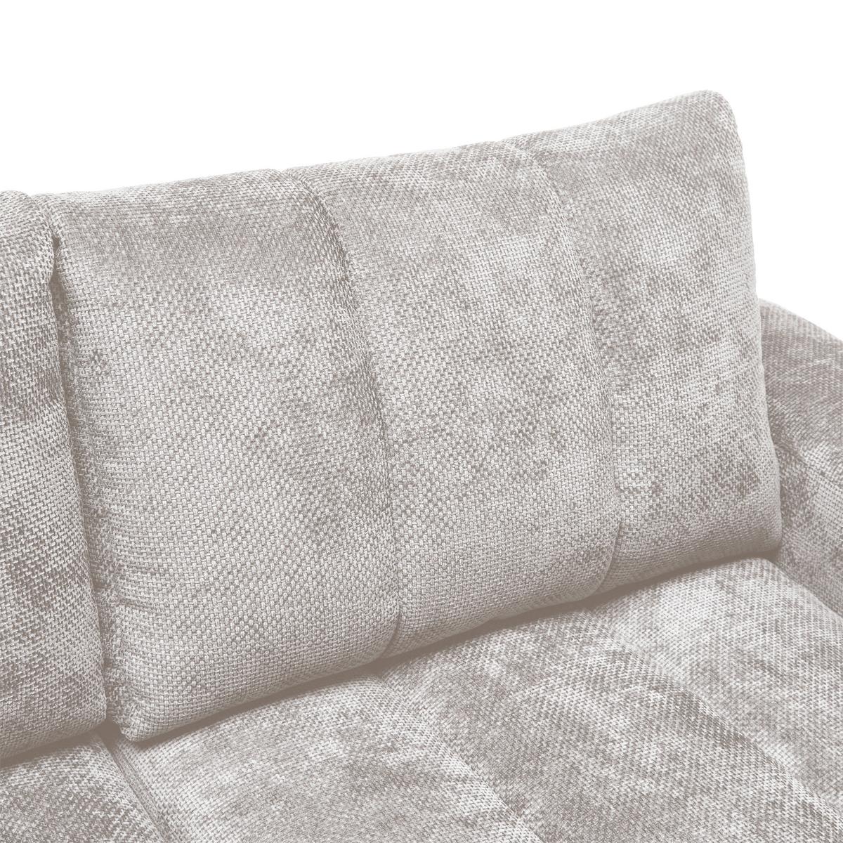 Wohnlandschaft Bolonia Beige - Schwarz Hochglanz/Beige, MODERN, Textil/Metall (273/93/166cm) - Mömax