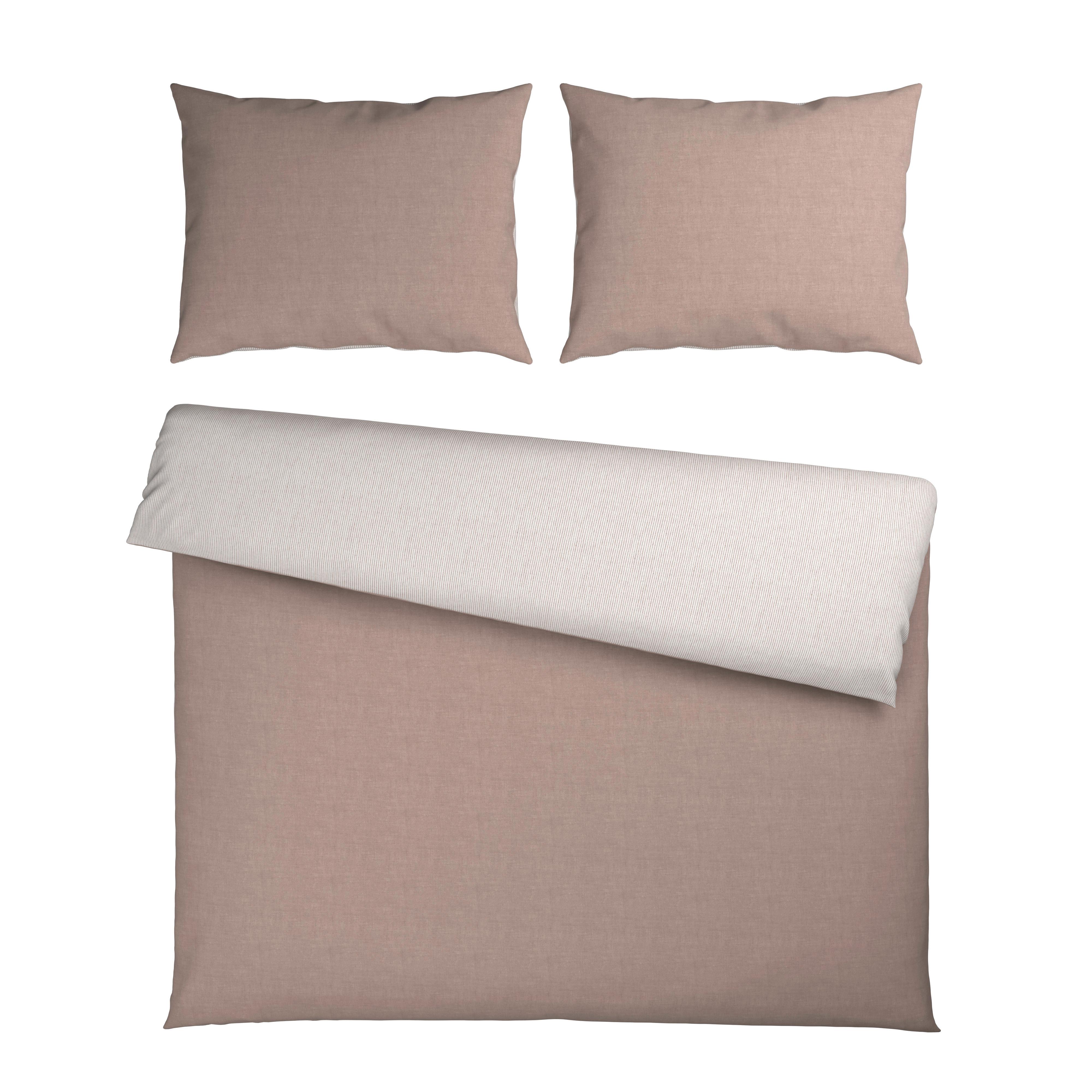 Posteljnina Chambray Stripes Xxl - bela/bež, Moderno, tekstil (200/200cm) - Mömax