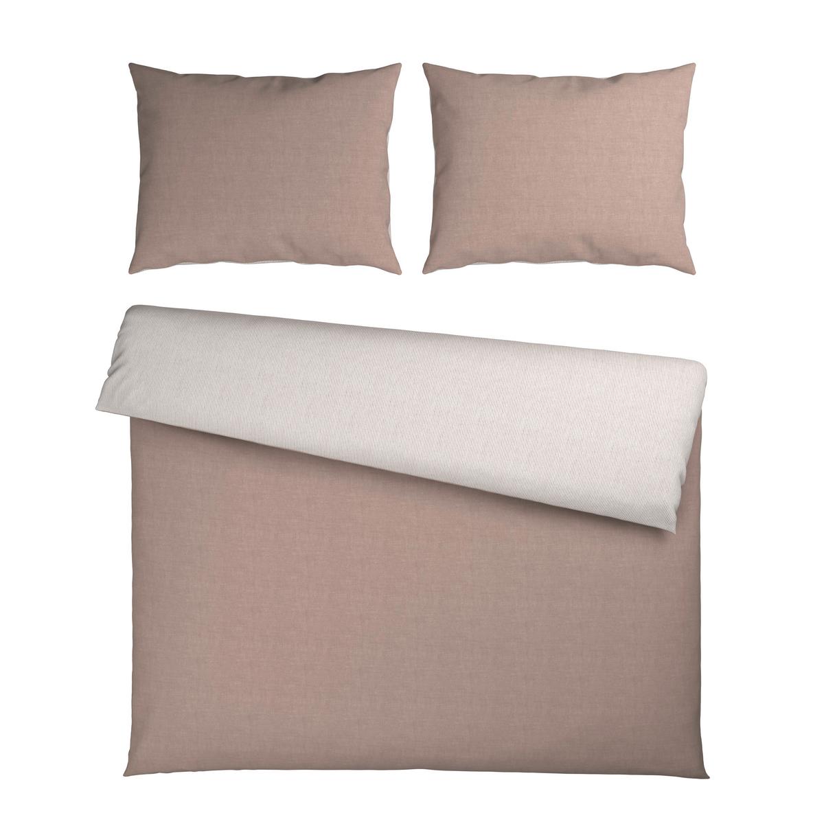 Posteljnina Chambray Stripes Xxl - bela/bež, Moderno, tekstil (200/200cm) - Mömax