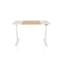 Pisalna Miza Stand T3, Bela, Hrast - barve hrasta/bela, Moderno, kovina/leseni material (140/70/73 - 118cm) - MID.YOU