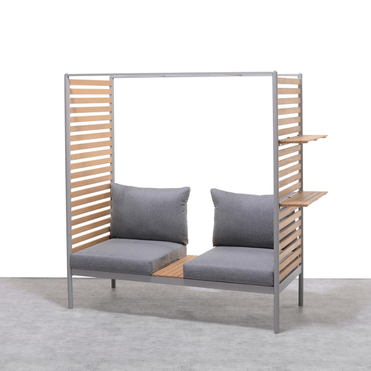 Loungesofa Renate Hellgrau - Hellgrau, MODERN, Holz/Textil (169/170/76,9cm)