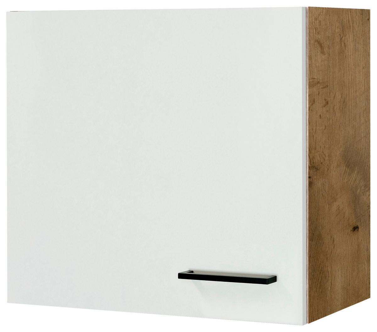 Kuhinjska Zgornja Omarica Avila, Magnolia, Barva Hrasta - magnolija/črna, Konvencionalno, kovina/leseni material (60/54,8/32cm) - FlexWell