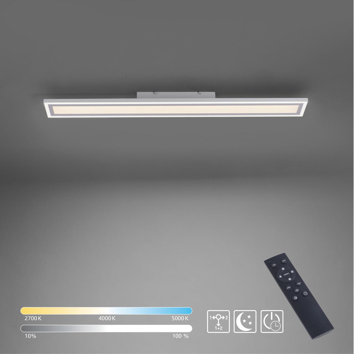 LED-Deckenleuchte Edging max. 35 Watt - Weiß, Basics, Kunststoff/Metall (100/11,8/6cm)