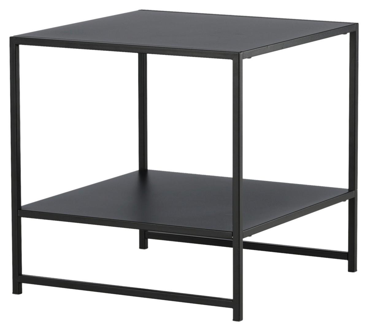 BEISTELLTISCH STAAL - Schwarz, Design, Metall (50/50/50cm) - Livetastic