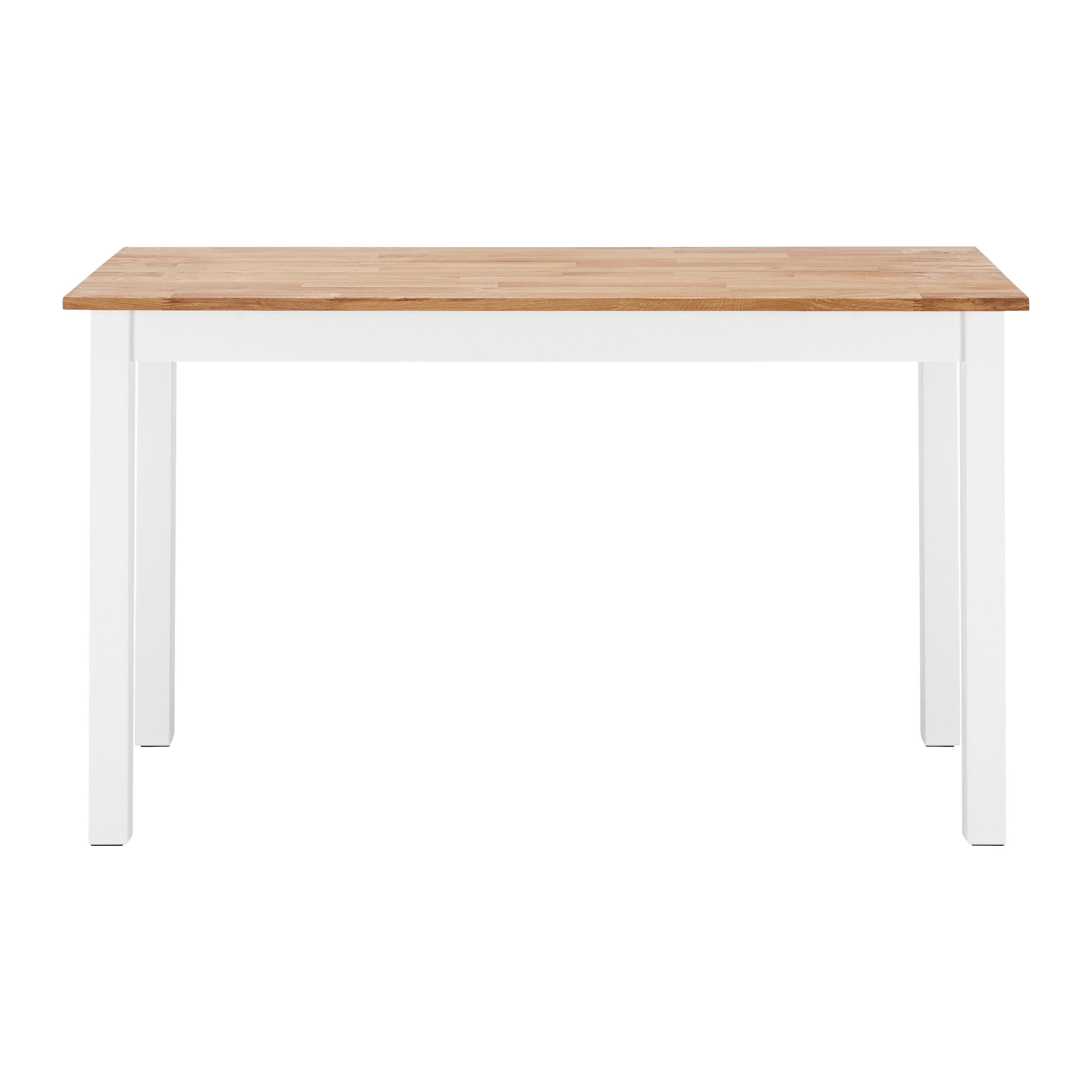 MATBORD ANTALIA - vit/naturfärgad, Modern, trä (120/75/60cm) - Bessagi Home