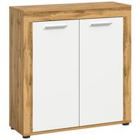 Komoda Jam - bijela/srebrne boje, Design, drvni materijal/plastika (80/88/35cm) - Modern Living