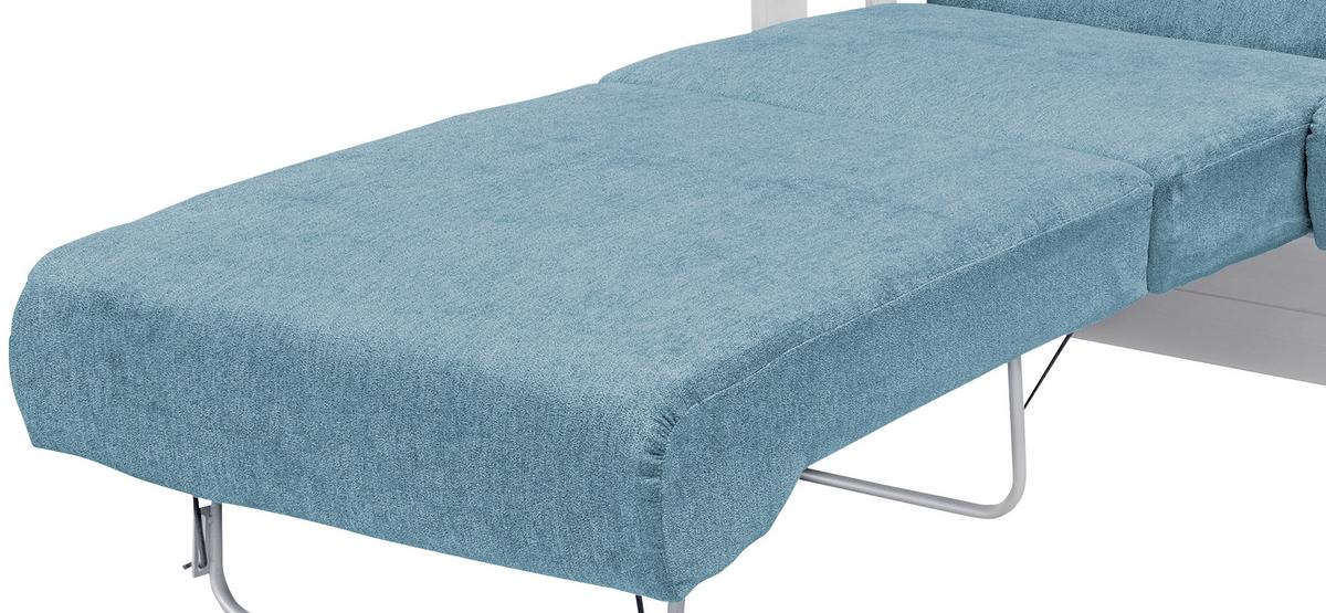 Schlafsofa Camino Holzkorpus Blau/Weiß - Blau/Weiß, LIFESTYLE, Holz/Textil (154/88/90cm) - Livetastic