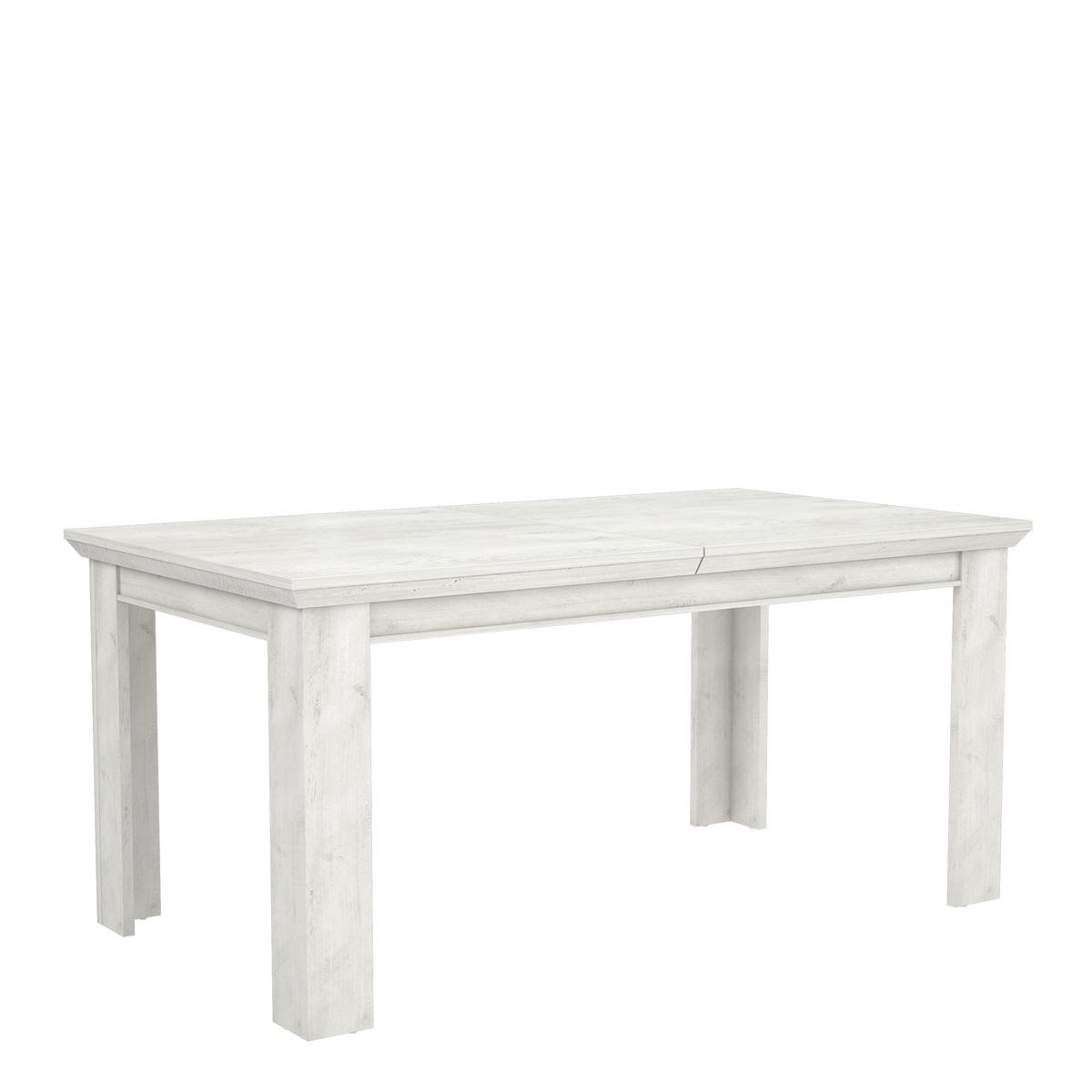 Raztegljiva Miza Kashmir, Bela - bela, Konvencionalno, leseni material (160-206,7/75/90cm) - Premium Living