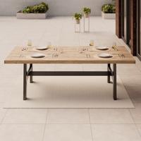 Gartentisch Selma Schwarz/Akaziefarben - Schwarz/Akaziefarben, Modern, Holz/Metall (240/100/75cm) - Mömax