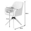 STOL MED ARMSTÖD LUCITA - mörkgrå/naturfärgad, Modern, metall/trä (59/88/60cm) - Bessagi Home