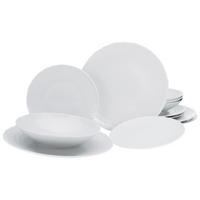 Tafelservice Sofia White aus Weiß, 12-teilig - Weiß, Trend, Keramik (36,5/36,5/34,5cm) - Creatable