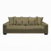 Bigsofa Matteo Olivgrün - Schwarz/Olivgrün, MODERN, Holz (246/93/124cm) - Based