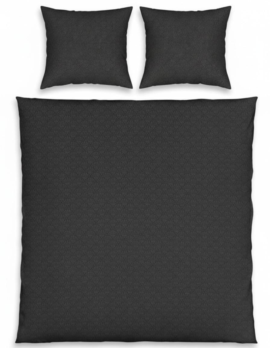 Bettwäsche Shell XXL Schwarz ca. 200x200cm - Schwarz, Textil (200/200cm) - Mömax