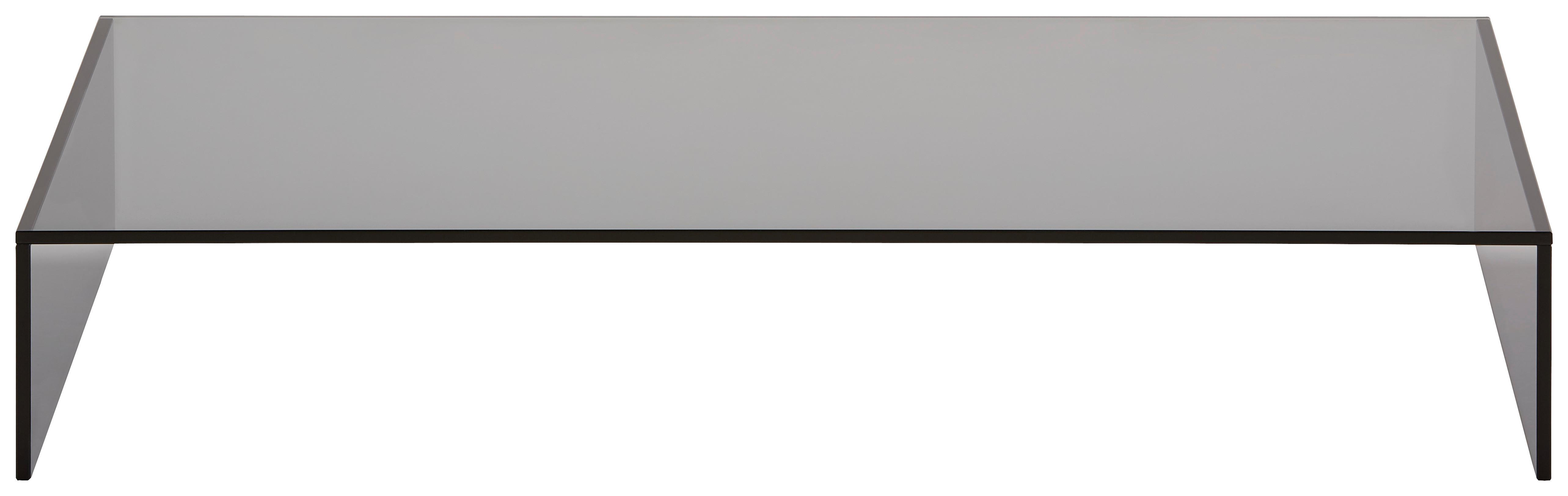 TV-Aufsatz in Schwarz aus Glas - Dunkelgrau, Glas (80/14/40cm) - Mömax