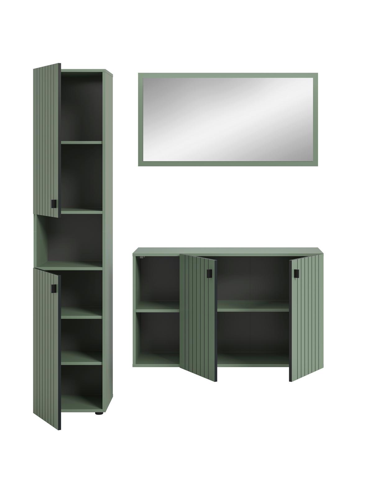 GARDEROBE STATION - Graugrün, Design, Holzwerkstoff (161/192/37cm) - MID.YOU