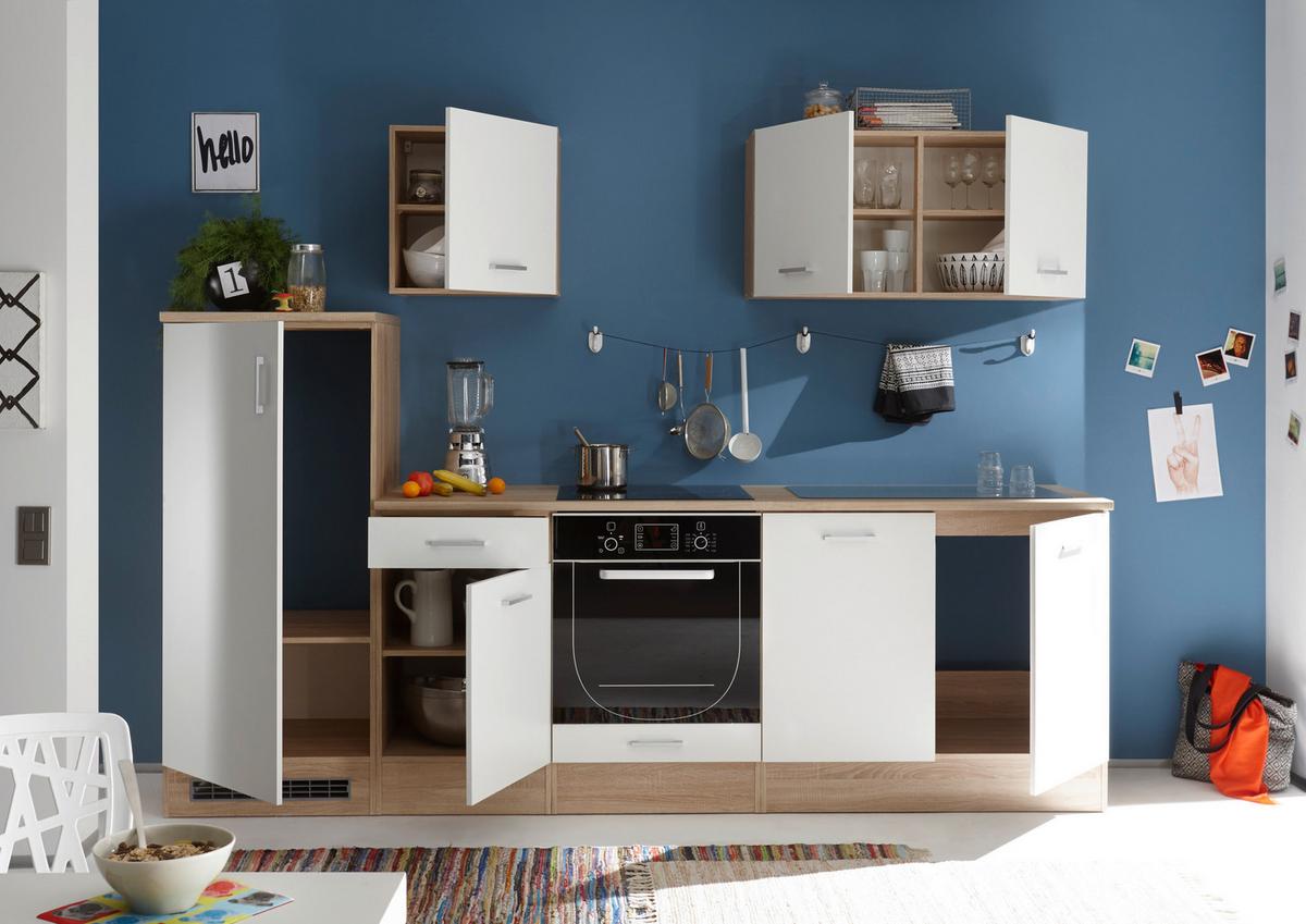 Bucătărie standard Andy - stejar Sonoma/alb, Modern, material pe bază de lemn (270/195/60cm) - Best Price