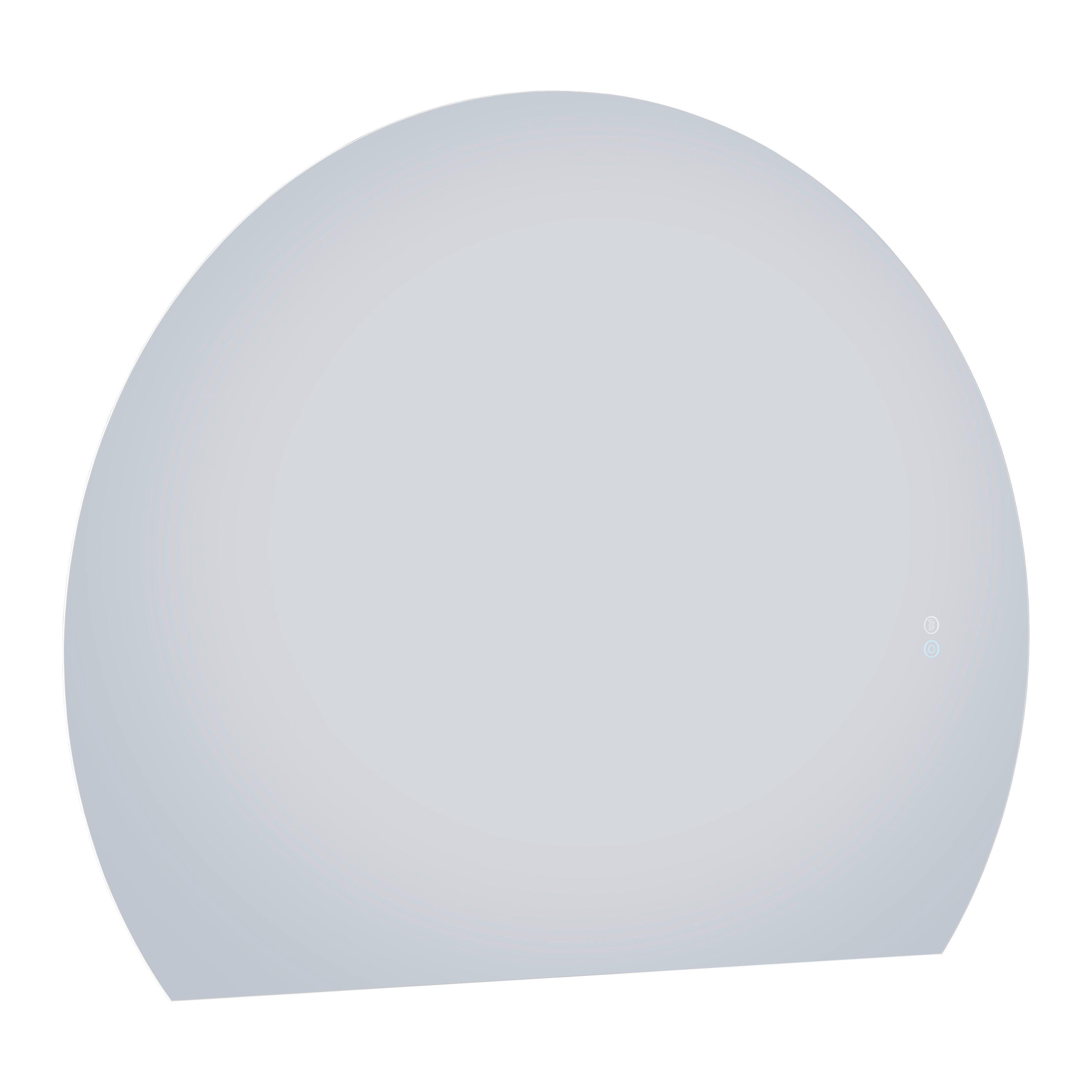 SPEGEL MED BELYSNING LUISA - Modern, glas (80/100cm) - Mömax