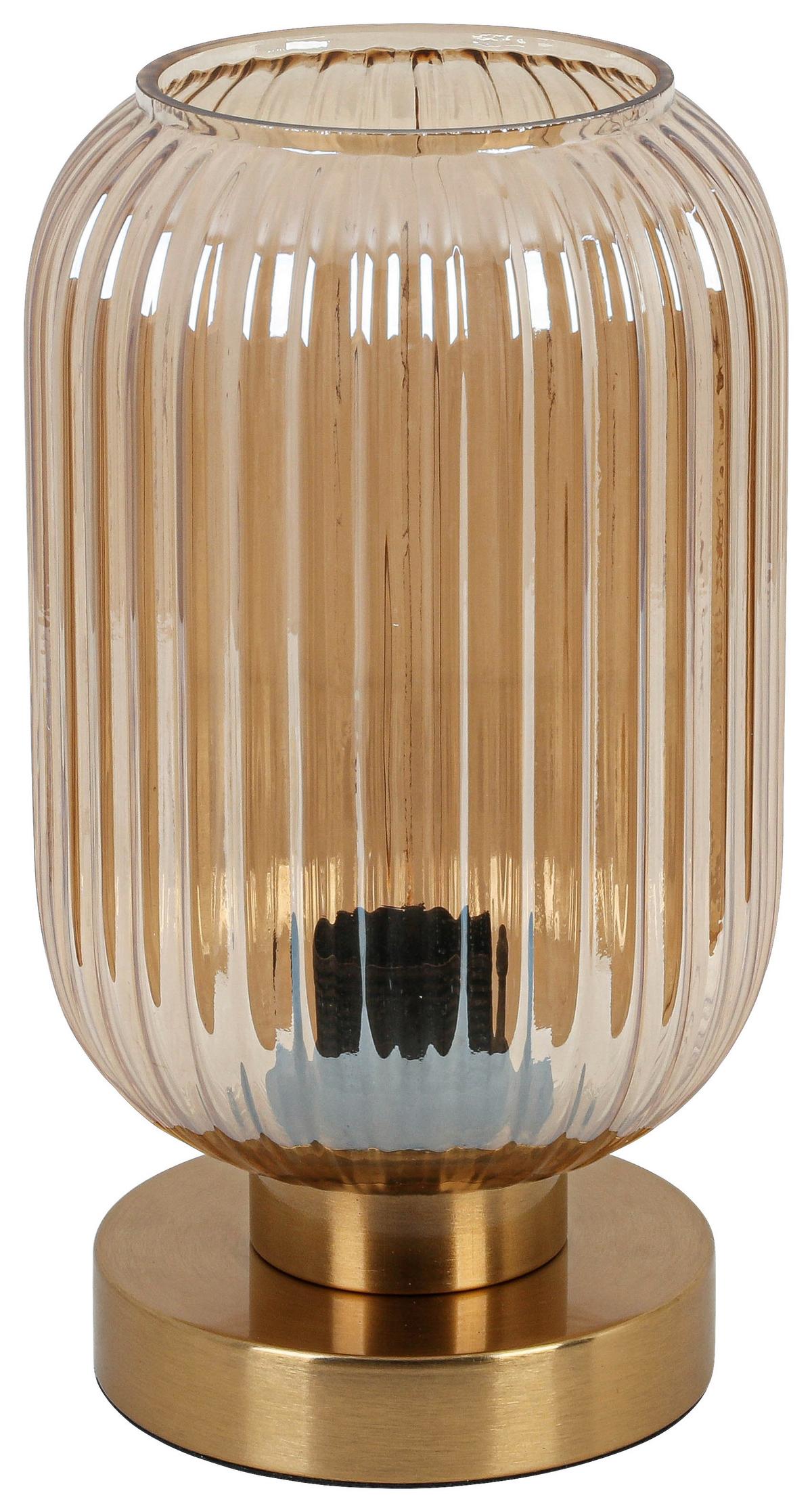 Tischleuchte Exi Messingfarben max. 25 Watt - Messingfarben, MODERN, Glas/Kunststoff (14/24cm) - Mömax