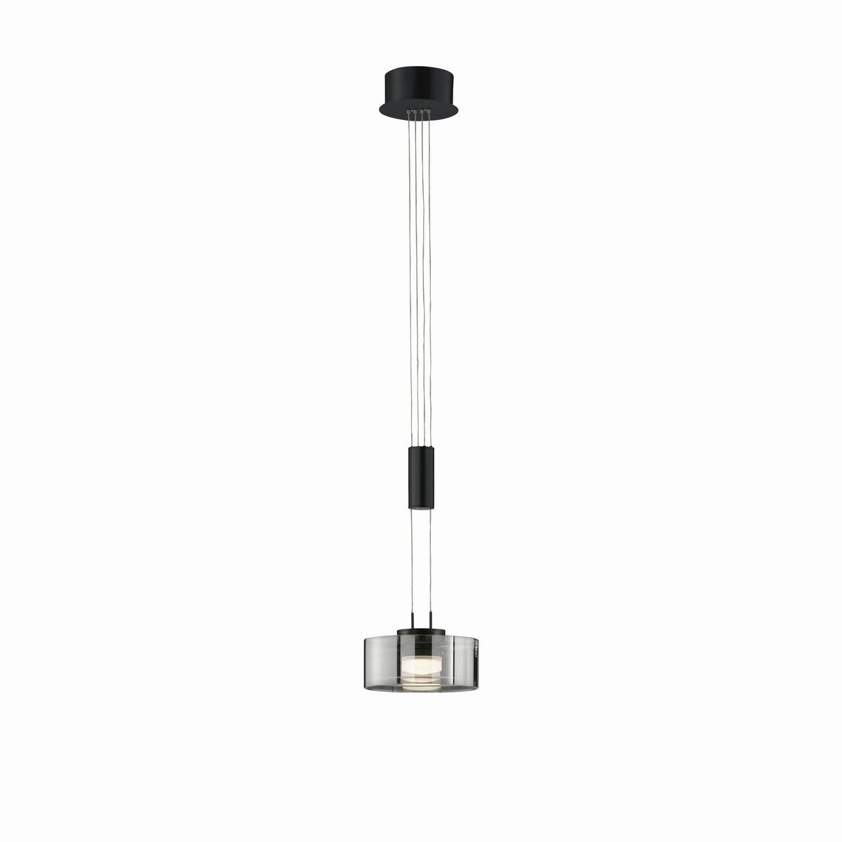 LAMPA WISZĄCA LED 61094 LAVIN - czarny/kolor piaskowy, Design, metal/szkło (19/160cm) - Fischer & Honsel
