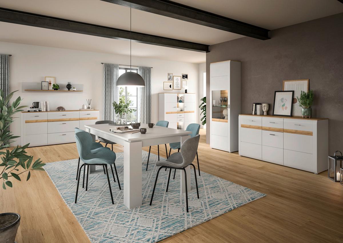Sideboard Ashton ca. 150x86 cm Aschgrau/Eiche - Design, Holzwerkstoff/Kunststoff (150/86/43cm) - MID.YOU