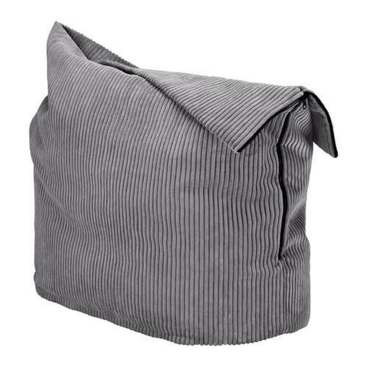 Sitzsack Capri Dunkelgrau Cord - Dunkelgrau, MODERN, Textil (45/50/80cm) - Bessagi Kids