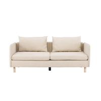 2-Sitzer-Sofa Zero Beige - Beige, MODERN, Holz/Textil (197/83/102cm) - Livetastic