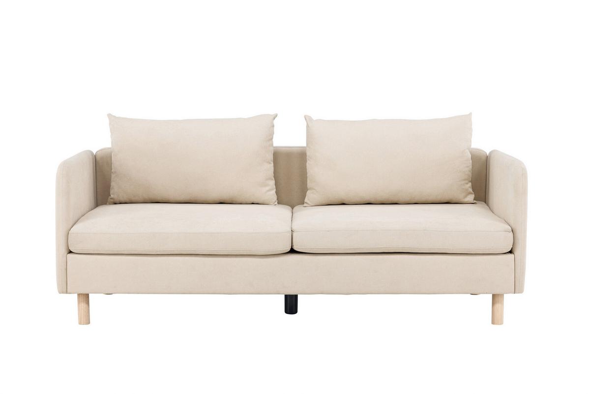 2-Sitzer-Sofa Zero Beige - Beige, MODERN, Holz/Textil (197/83/102cm) - Livetastic