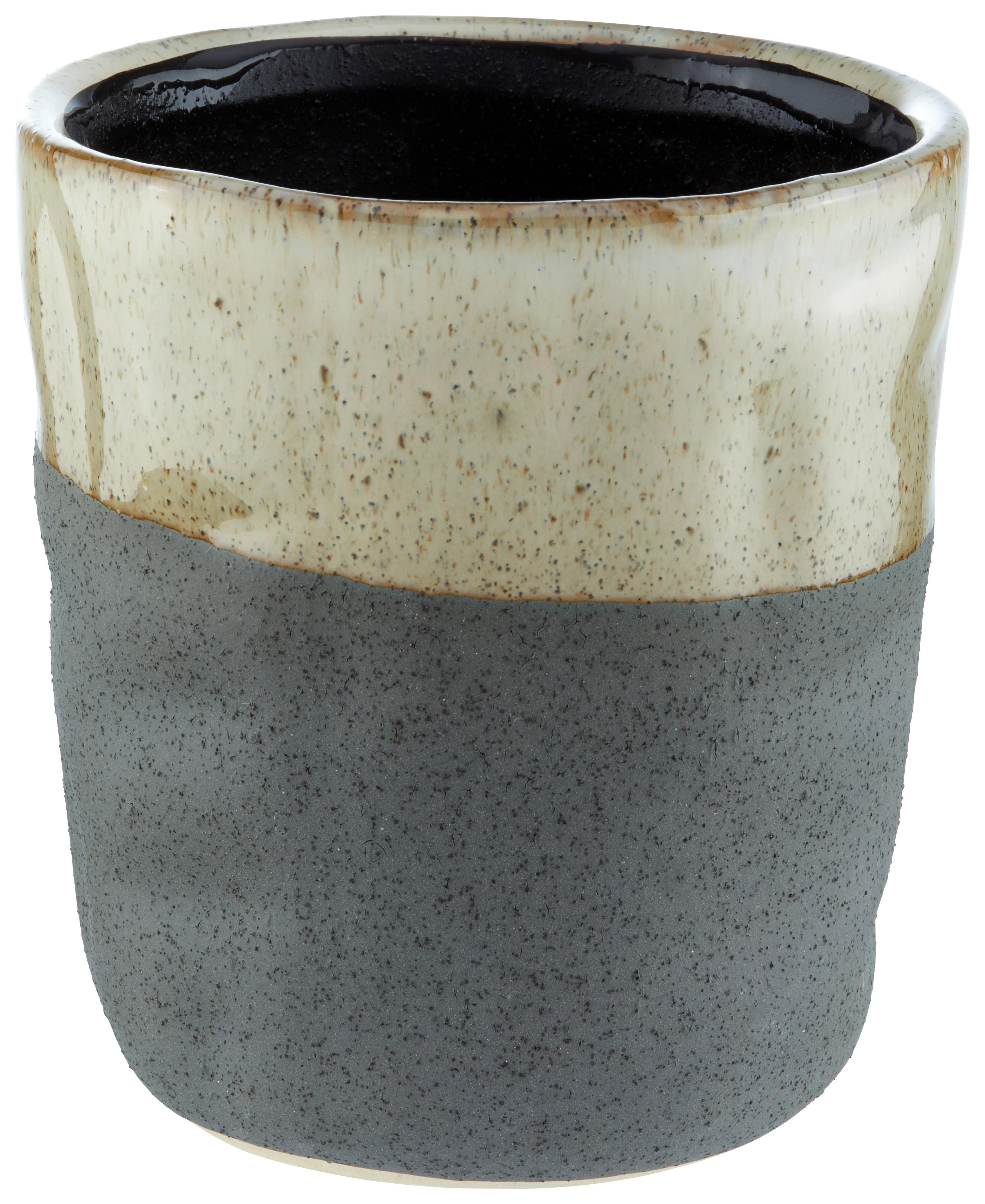 Übertopf Stoneware aus Steinzeug Ø ca. 12cm - Grau, Keramik (12/13cm) - Modern Living