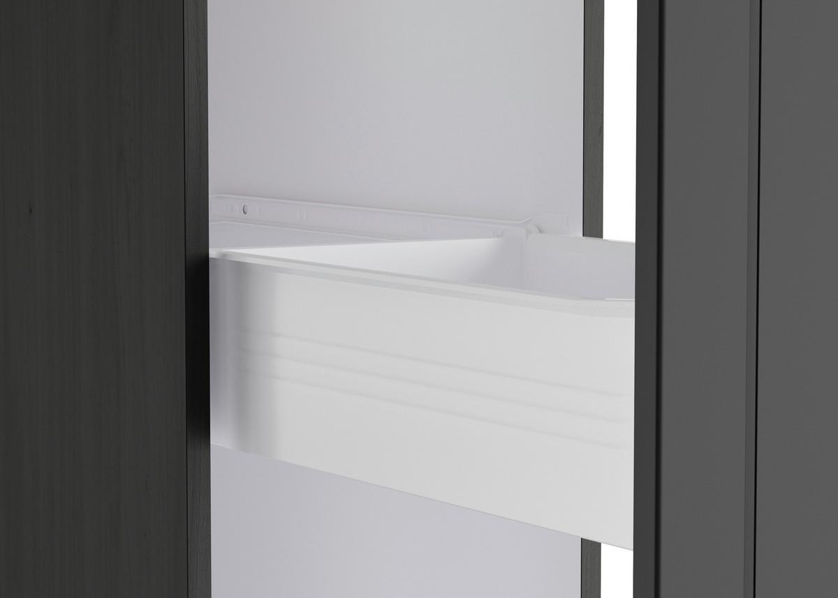 Apothekerschrank Meran ca. 30x200x60 cm Grau - Schwarz/Grau, LIFESTYLE, Holzwerkstoff/Metall (30/200/60cm) - Held