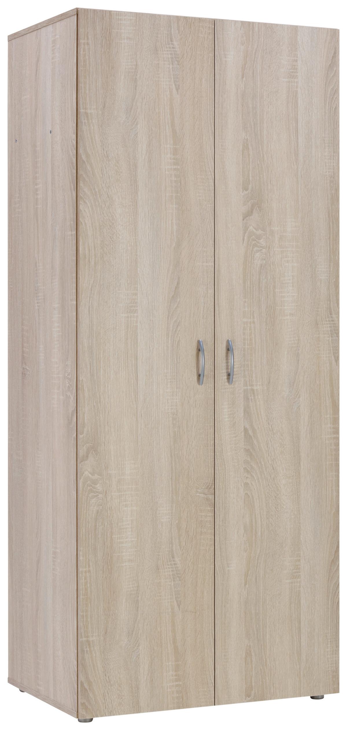 Kleiderschrank Basic in Sonom Eiche - Grau/Sonoma Eiche, Konventionell, Holzwerkstoff/Kunststoff (74/179/52cm) - Based