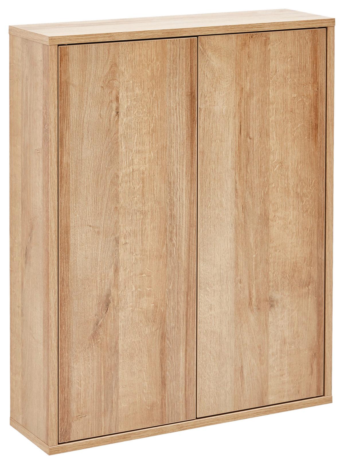 Hängeschrank "Finn" , eiche - Eichefarben, MODERN, Glas/Holzwerkstoff (60/75/18,5cm) - MID.YOU