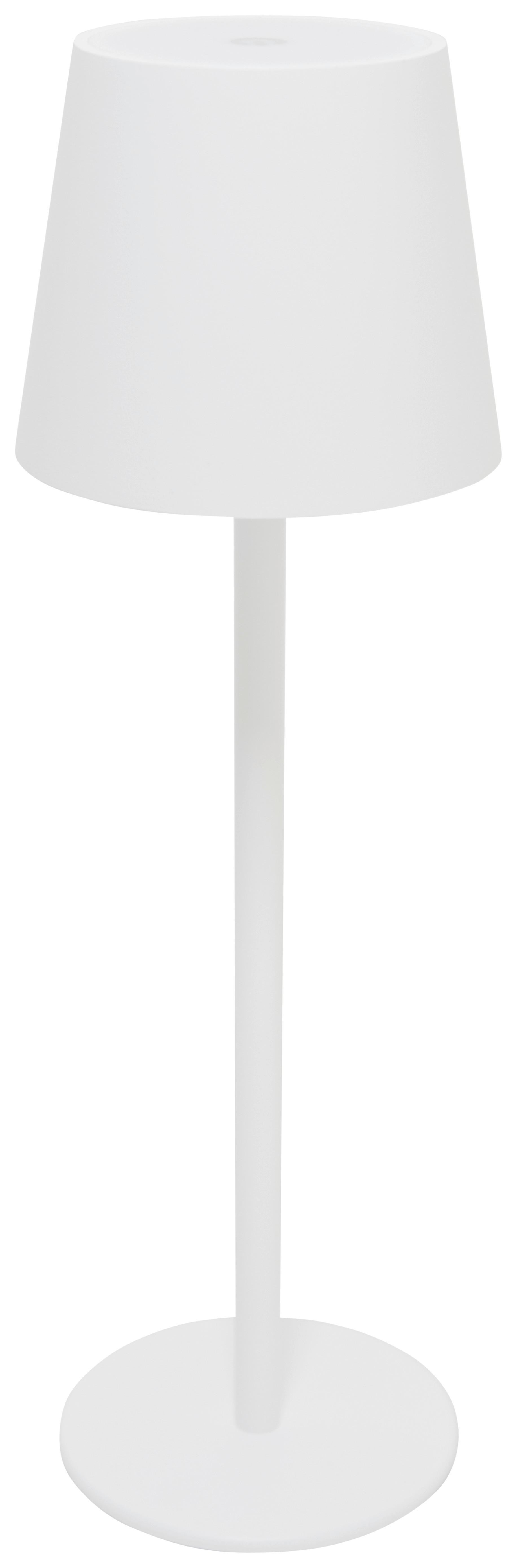 Akkumulátoros Asztali Lámpa Noemi - fehér, Konventionell, műanyag/fém (11,5/36cm) - Modern Living