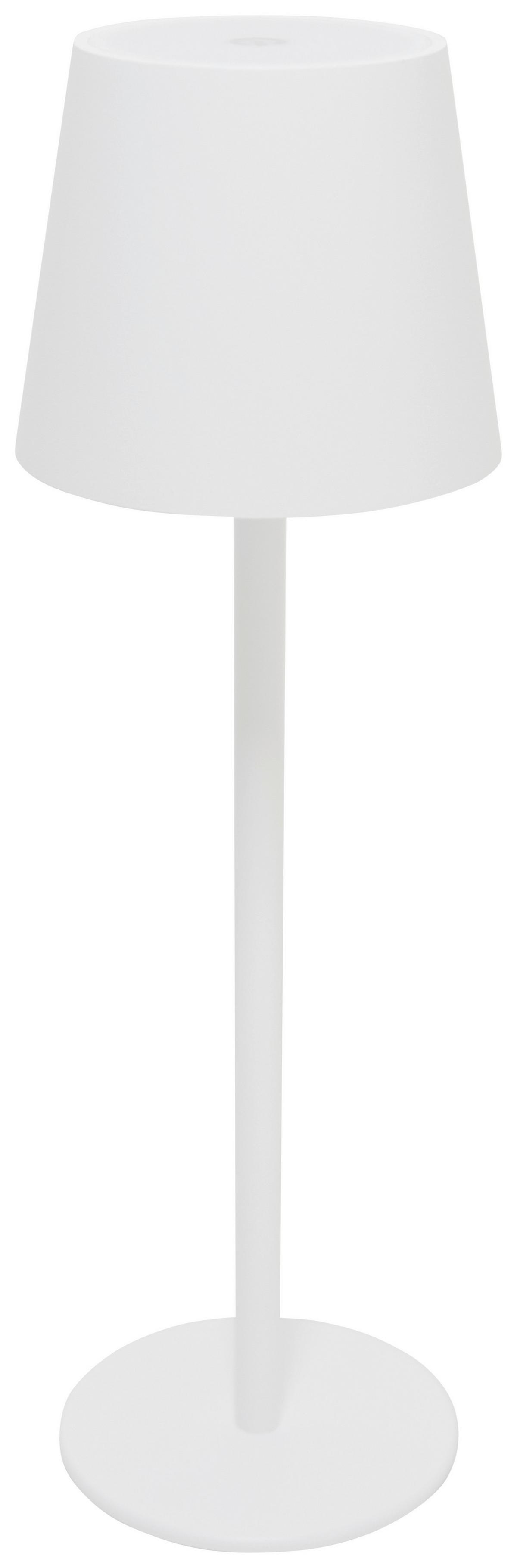 Akkumulátoros Asztali Lámpa Noemi - fehér, Konventionell, műanyag/fém (11,5/36cm) - Modern Living