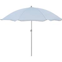 Sonnenschirm Lecci Hellblau mit Knickgelenk - Grau/Hellblau, Kunststoff/Textil (180/190cm) - Mömax