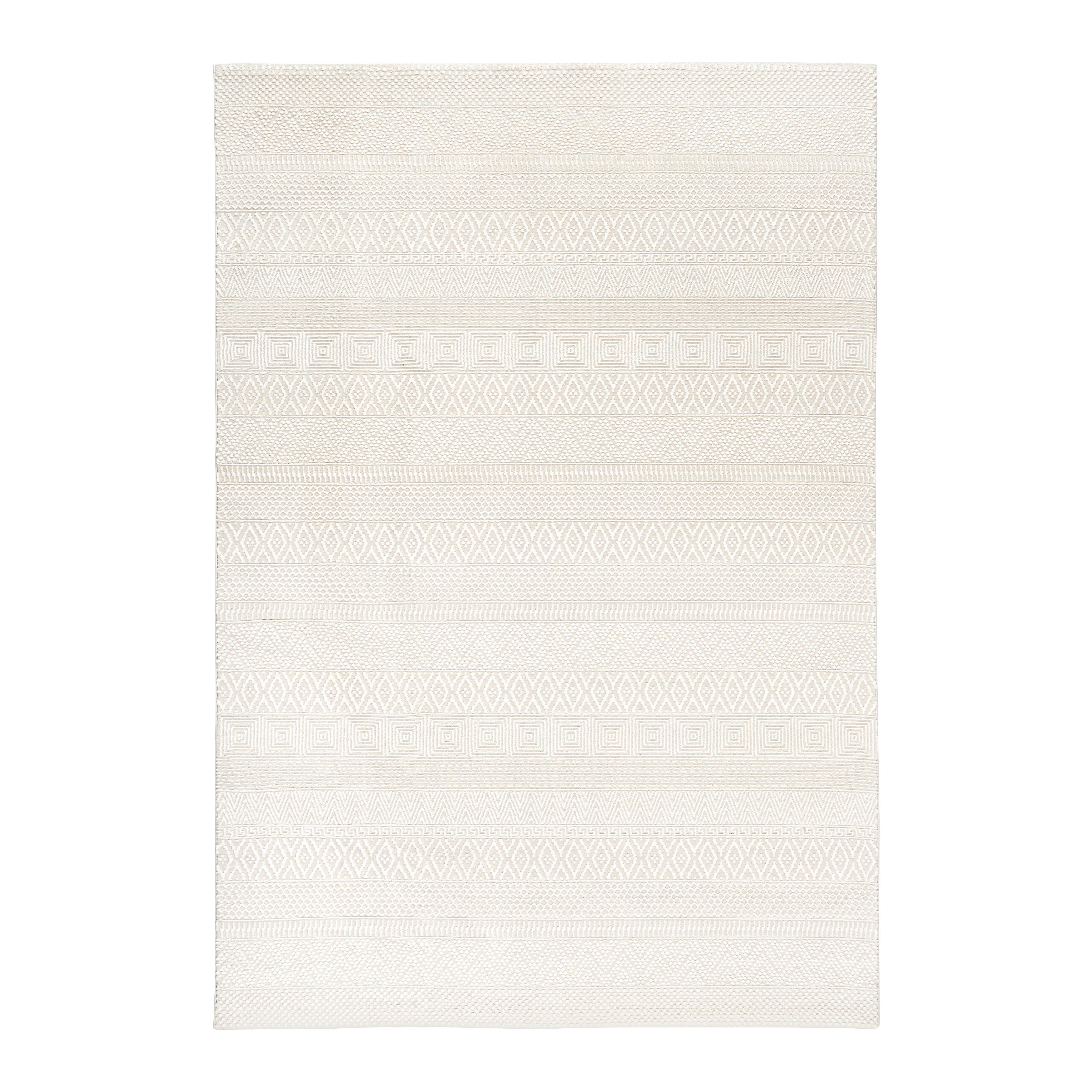 VÄVD MATTA SIGN - cremefärgad, Romantik / Lanthus, textil (120/170cm) - Mömax