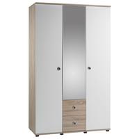 Kombinirana Omara Wiki, Bela, Barva Hrasta - bela/barve aluminija, Konvencionalno, umetna masa/steklo (115/190/52cm)