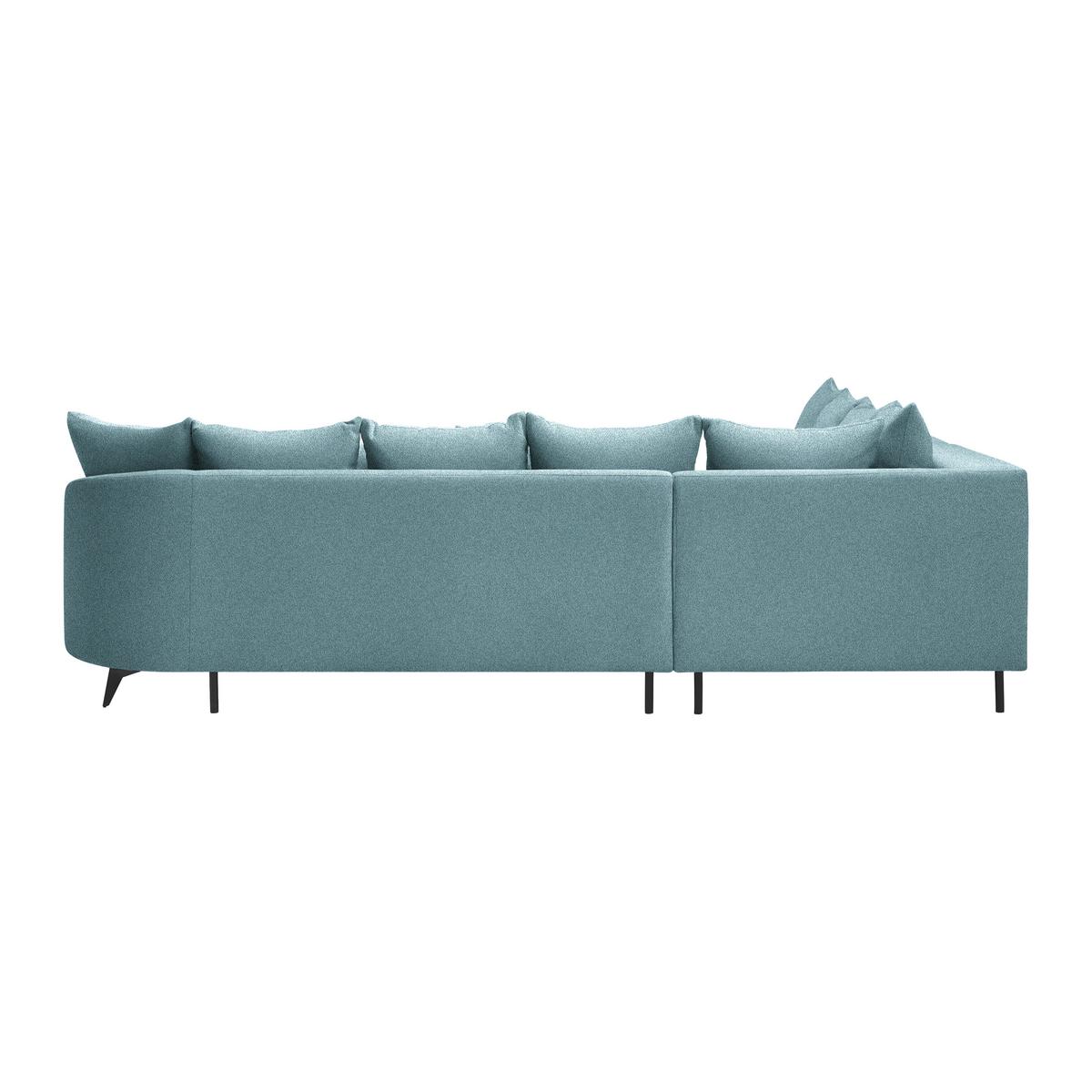 Ecksofa Axel Blau - Blau/Schwarz, MODERN, Textil/Metall (250/87/291cm) - Mömax