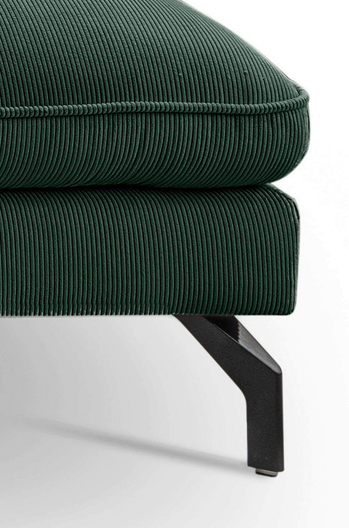 Wohnlandschaft Toronto Smaragdgrün - Smaragdgrün/Schwarz, Basics, Holz/Textil (165/361/168cm) - MID.YOU