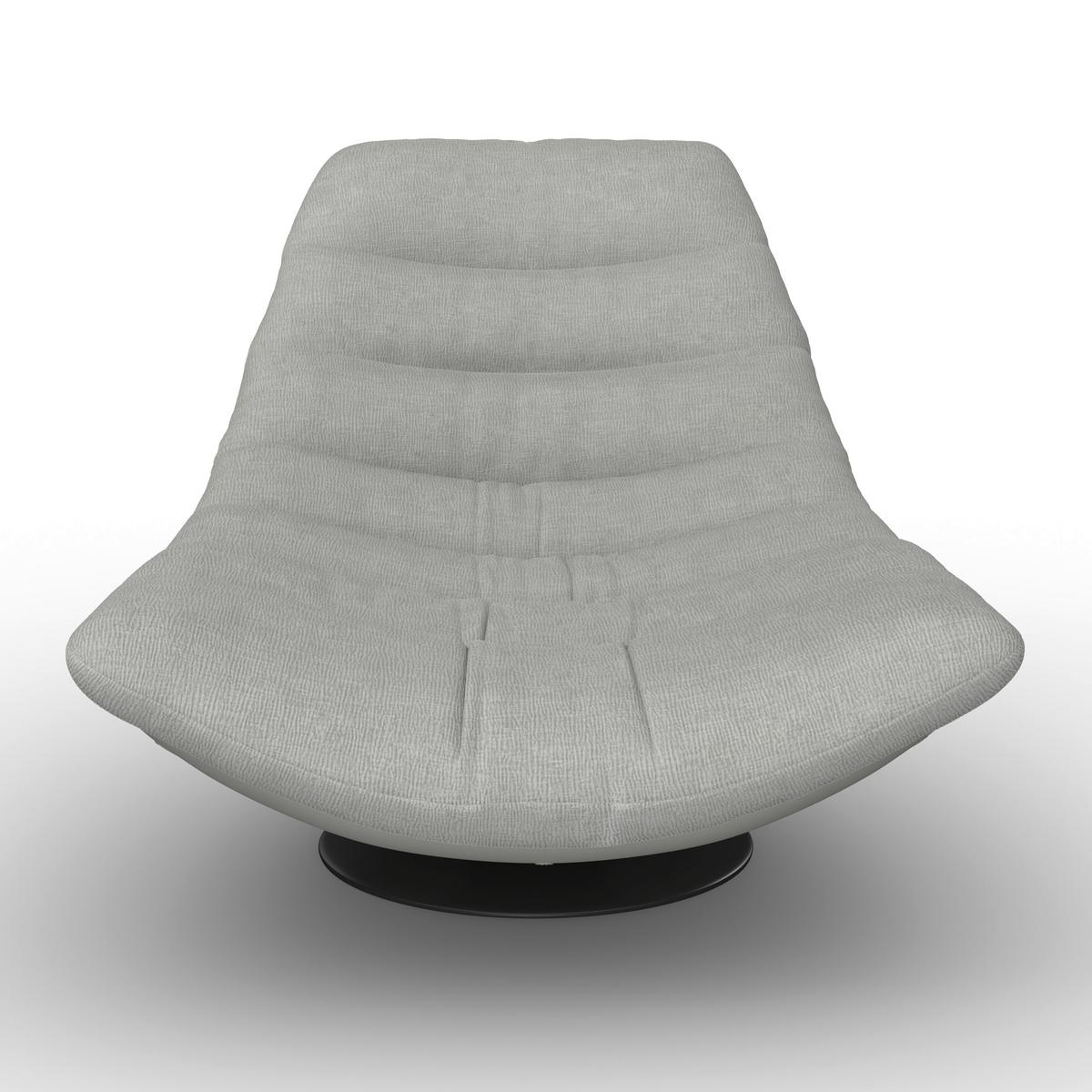 Sessel Lena Grau Struktursamt/Lederlook - Schwarz/Grau, MODERN, Textil/Metall (92/78/110cm) - Bessagi Home