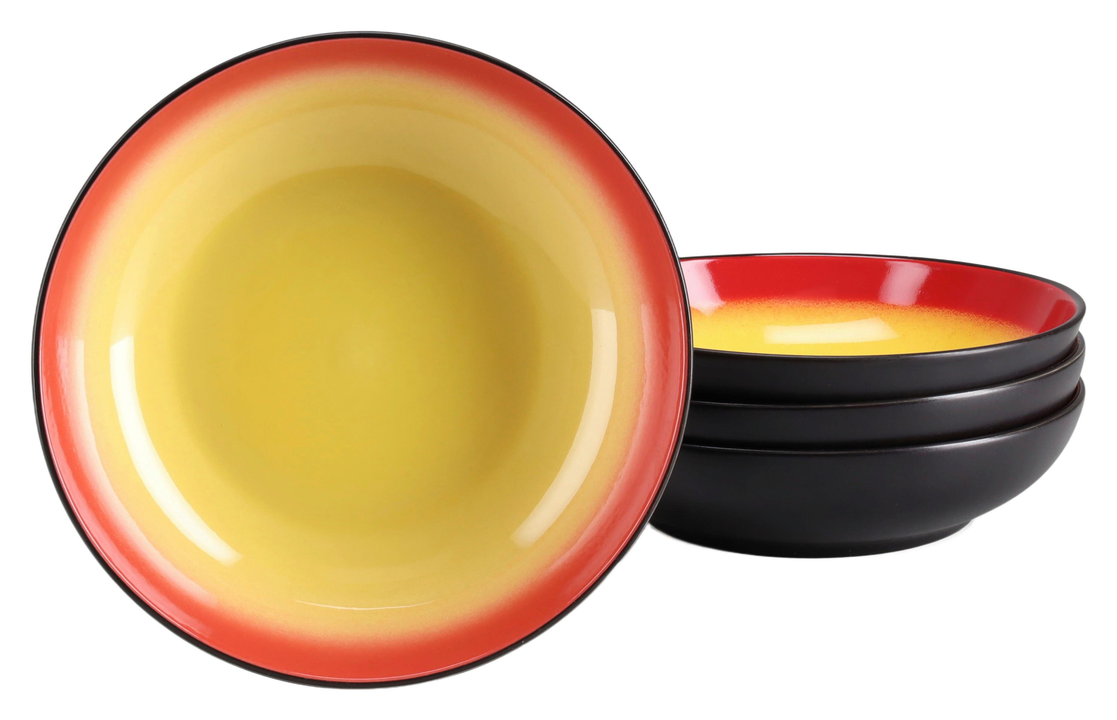 Tálszett 24931 Hot Red Poke Bowl - fekete/piros, Trend, kerámia (22,5/6cm) - Creatable