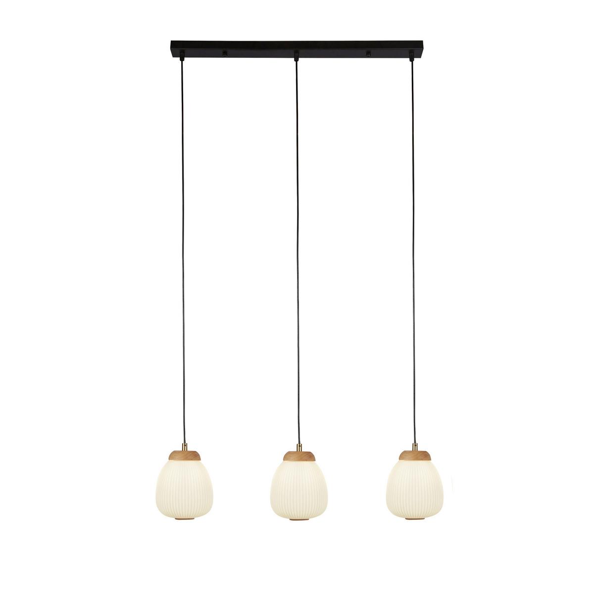 Függőlámpa 31411-3na - fekete/fehér, Basics, üveg/fém (20/15/78,5cm)