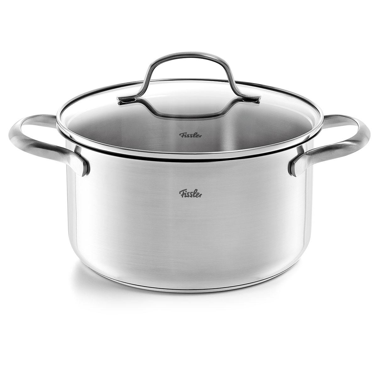 GARNEK 040 113 20 000 0 FISSLER - kolor srebrny, Basics, metal/szkło (20cm) - Fissler