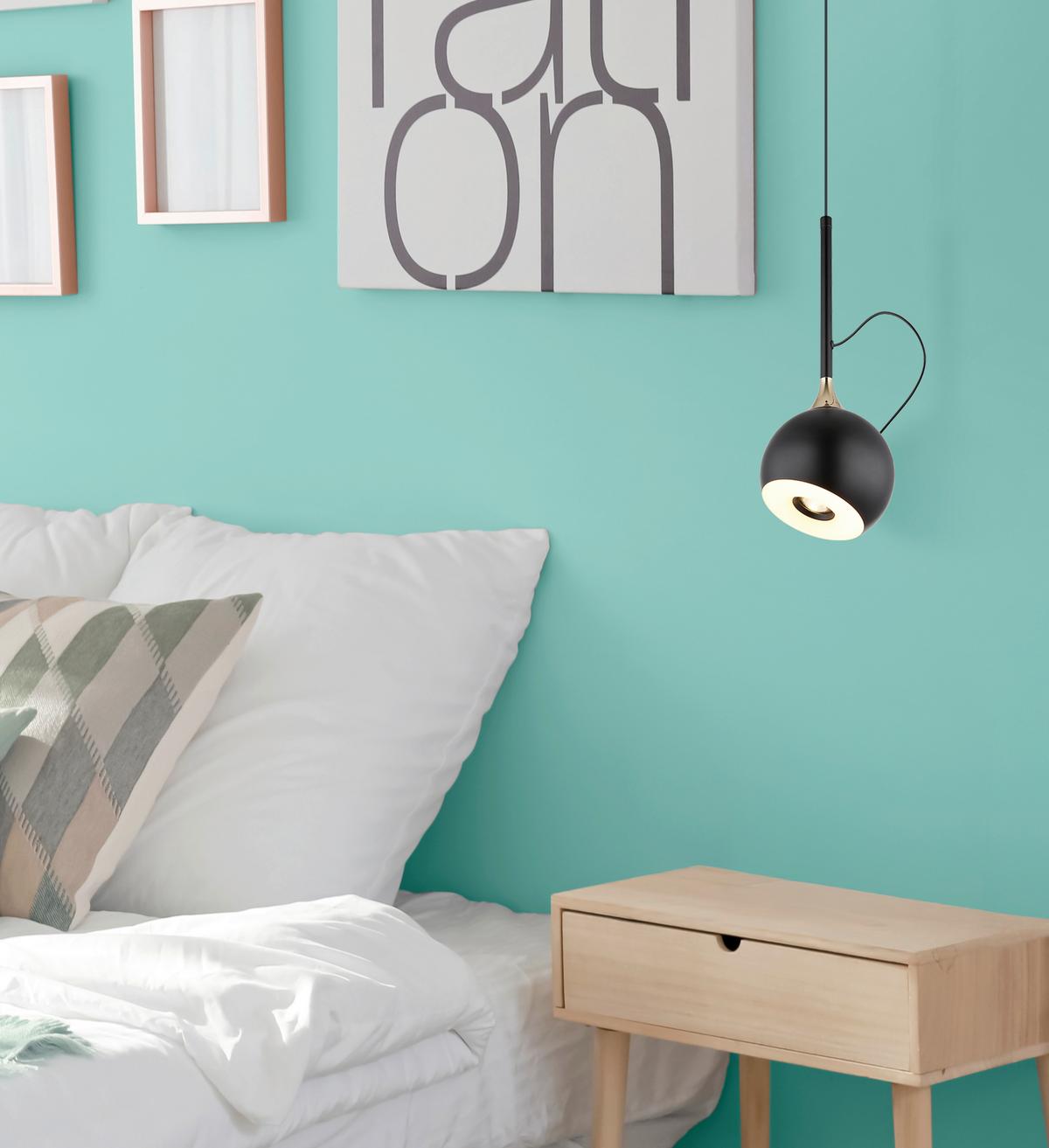 Led Viseća Svjetiljka Donovan - bijela/crni krom, Design, metal/plastika (12/150cm) - Globo