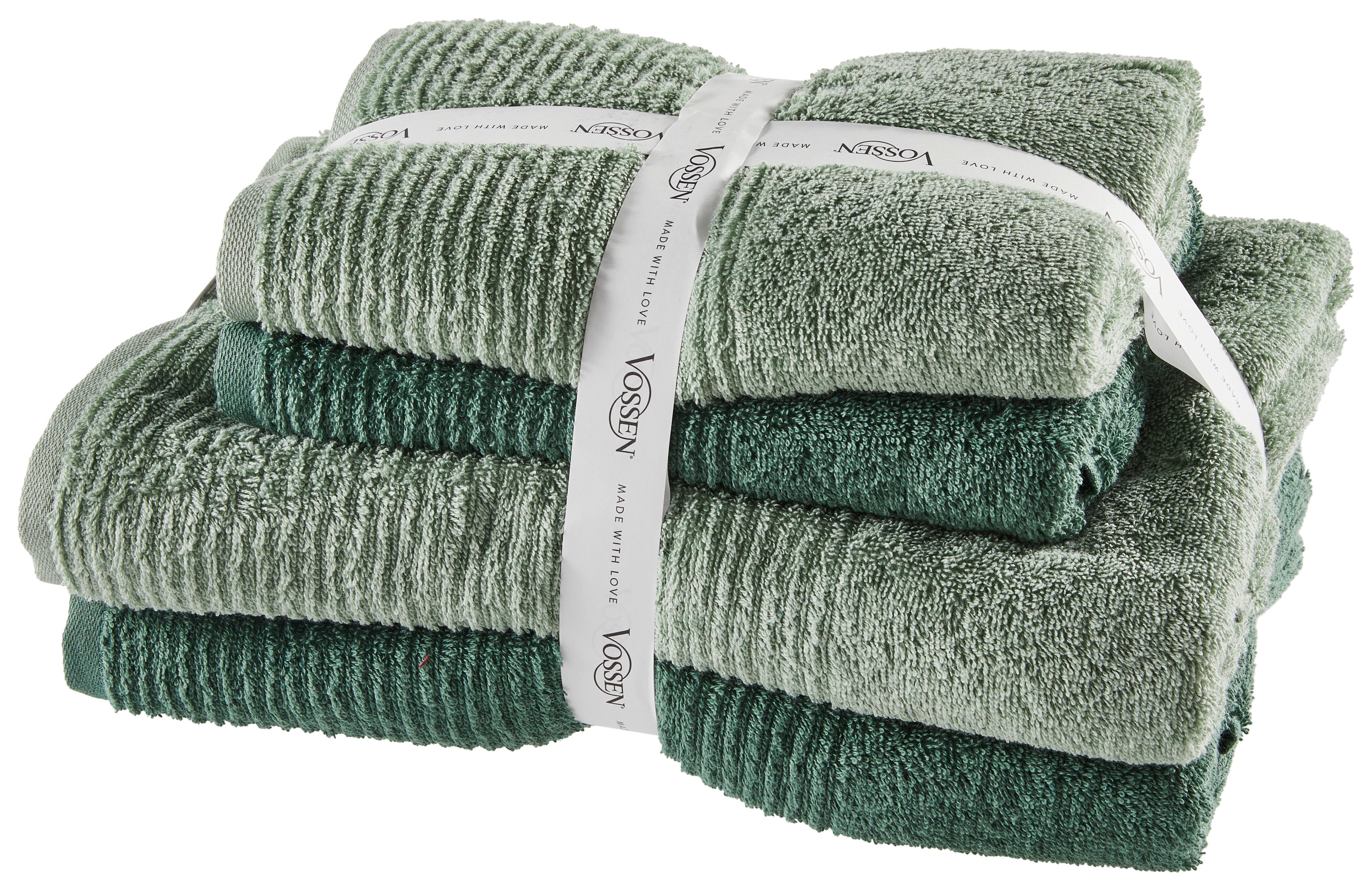 ZESTAW RĘCZNIKÓW FROTTE SET BATONI - zielony, Basics, tkanina - Vossen