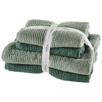 ZESTAW RĘCZNIKÓW FROTTE SET BATONI - zielony, Basics, tkanina - Vossen