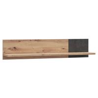 Stenska Polica Raven, Barva Hrasta, Temno Siva - temno siva/hrast artisan, Design, leseni material (120/25/23cm) - Carryhome