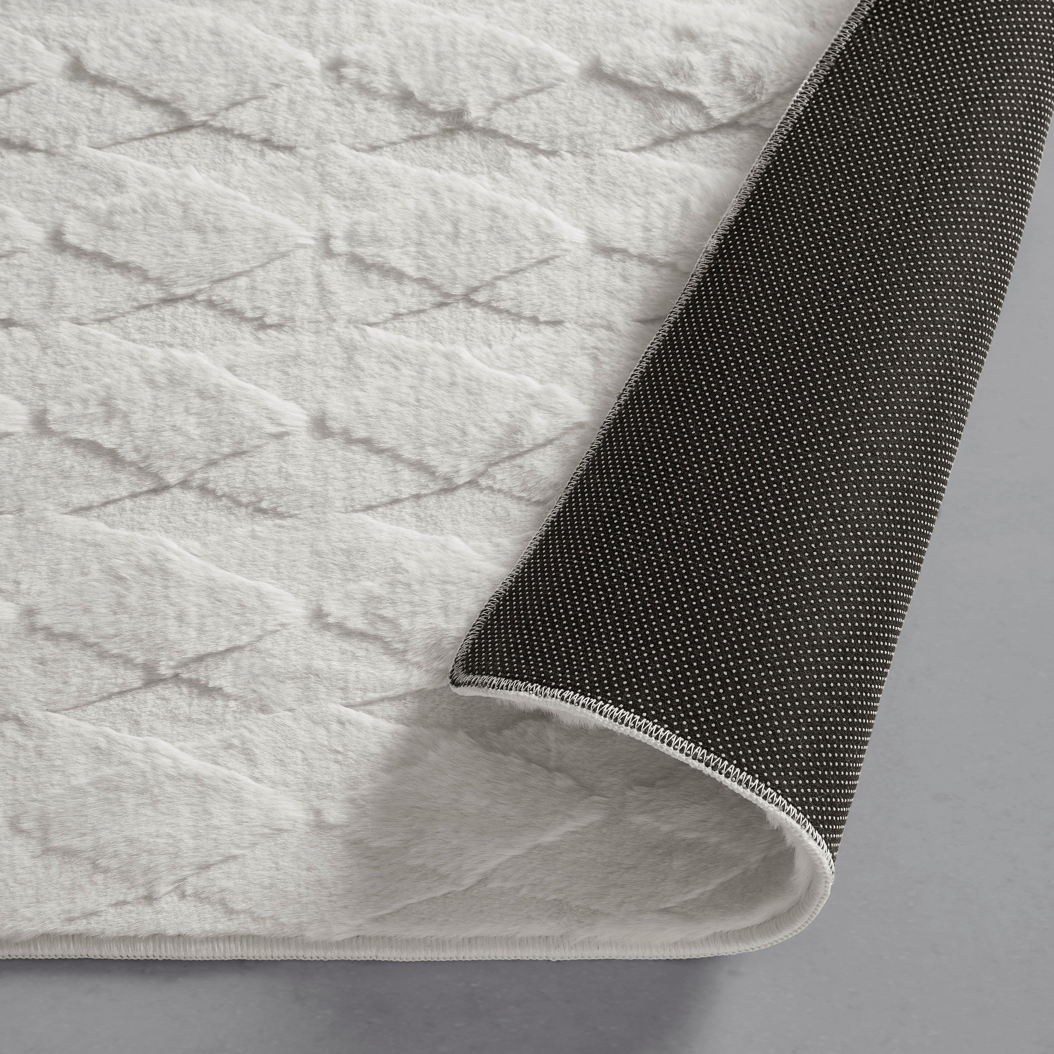 KONSTFÄLL DIAMOND 1 - cremefärgad, Modern, textil (80/150cm) - Mömax